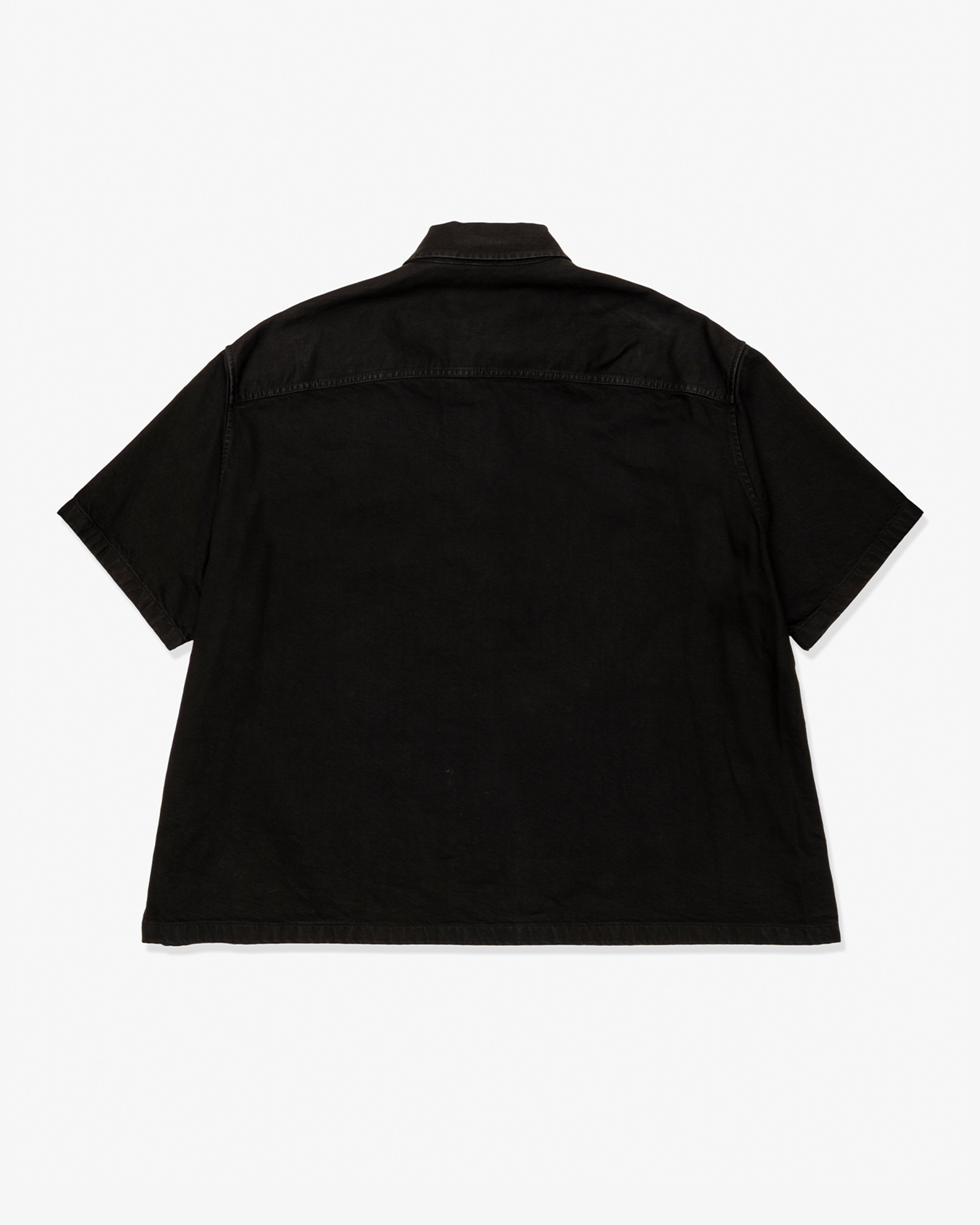 RAF SIMONS: Oversized Short Sleeved Denim (Black) | DSMG E-SHOP