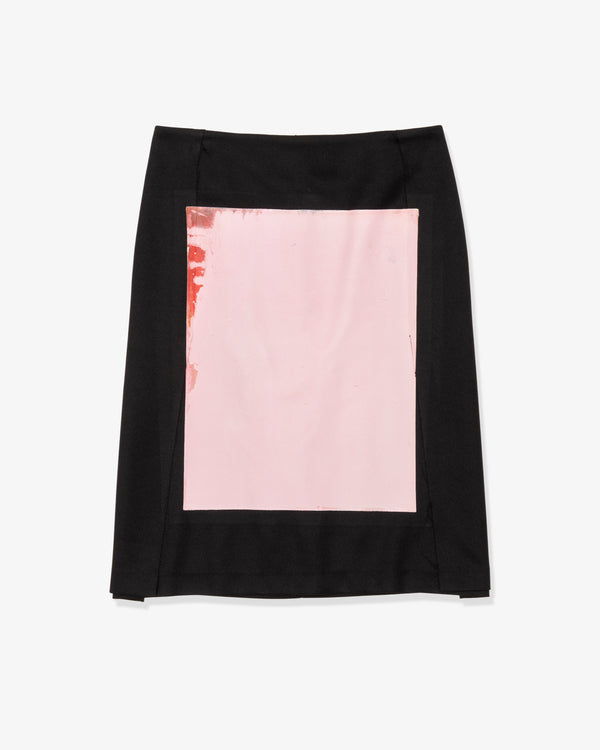 RAF SIMONS - Straight Panel Skirt With Print - (Black)