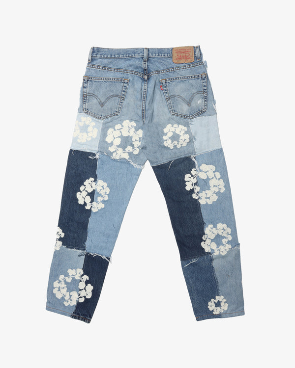 DENIM TEARS - Mvp Patchwork Denim Pant - (Light Wash)