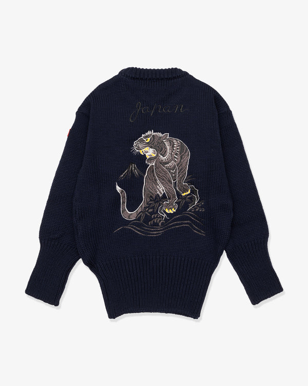JUNYA WATANABE MAN - Combed Wool Jersey Embroiderym - (Navy)