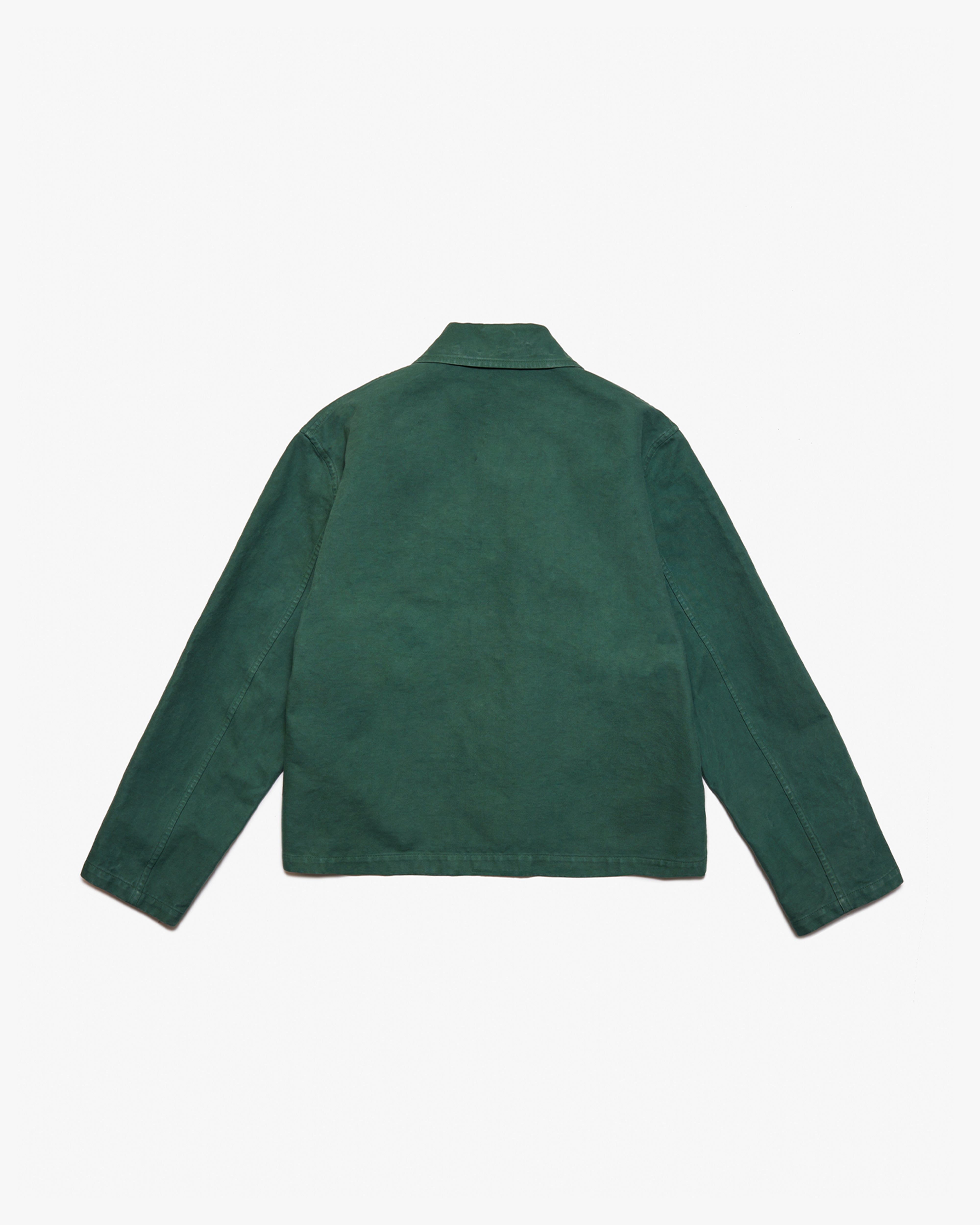 AURALEE: GARMENT-DYED ORGANIC COTTON HEAVY TWILL SHORT WORK JACKET