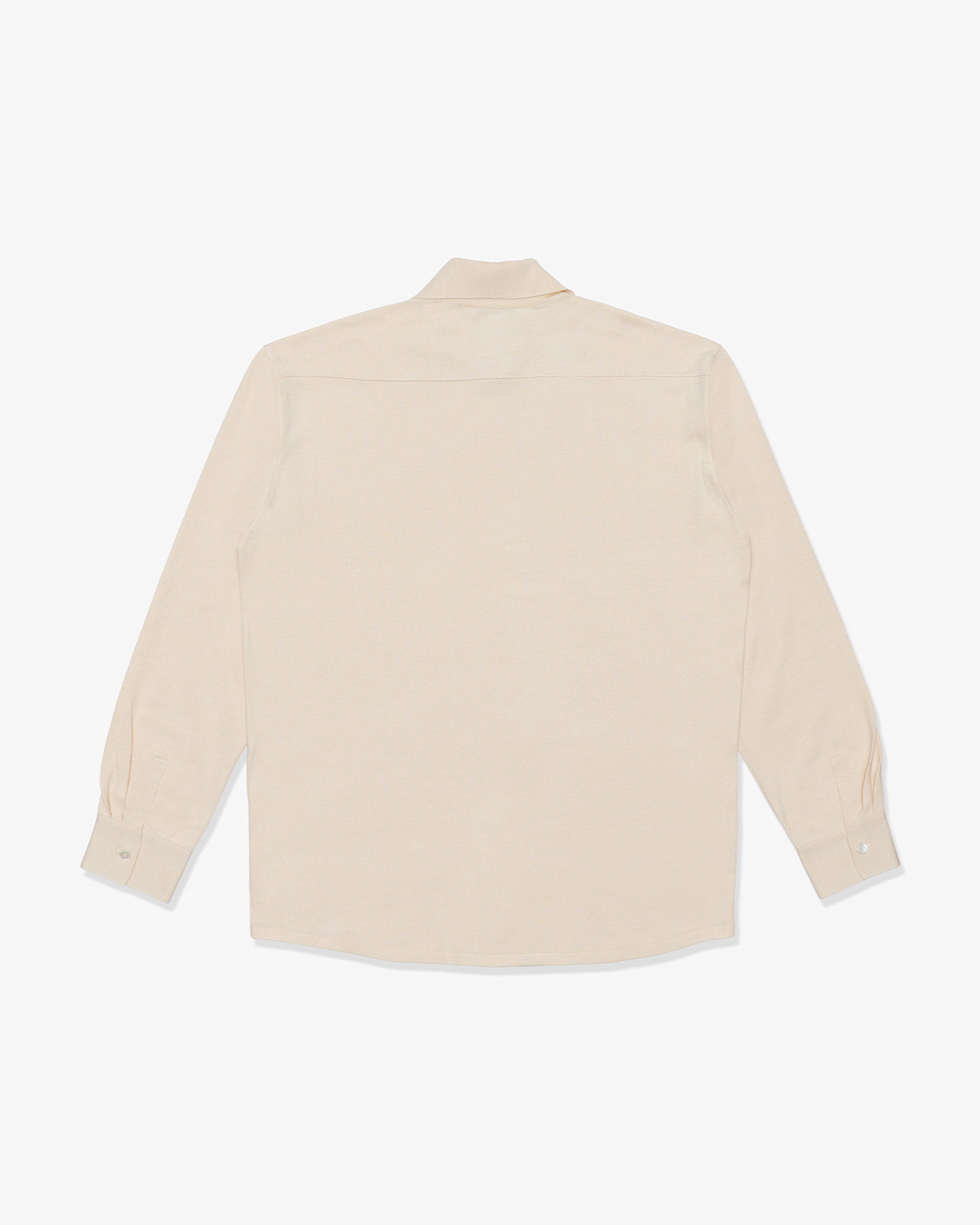 AURALEE: HIGH GAUGE TUSSAH SILK KNIT CARDIGAN (IVORY) | DSMG E-SHOP