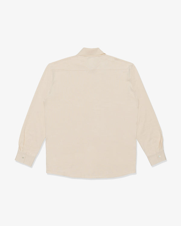 AURALEE - HIGH GAUGE TUSSAH SILK KNIT CARDIGAN - (IVORY)