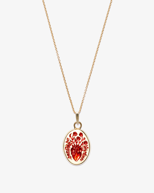 CASTRO - Small Heart Pendant - (Red)
