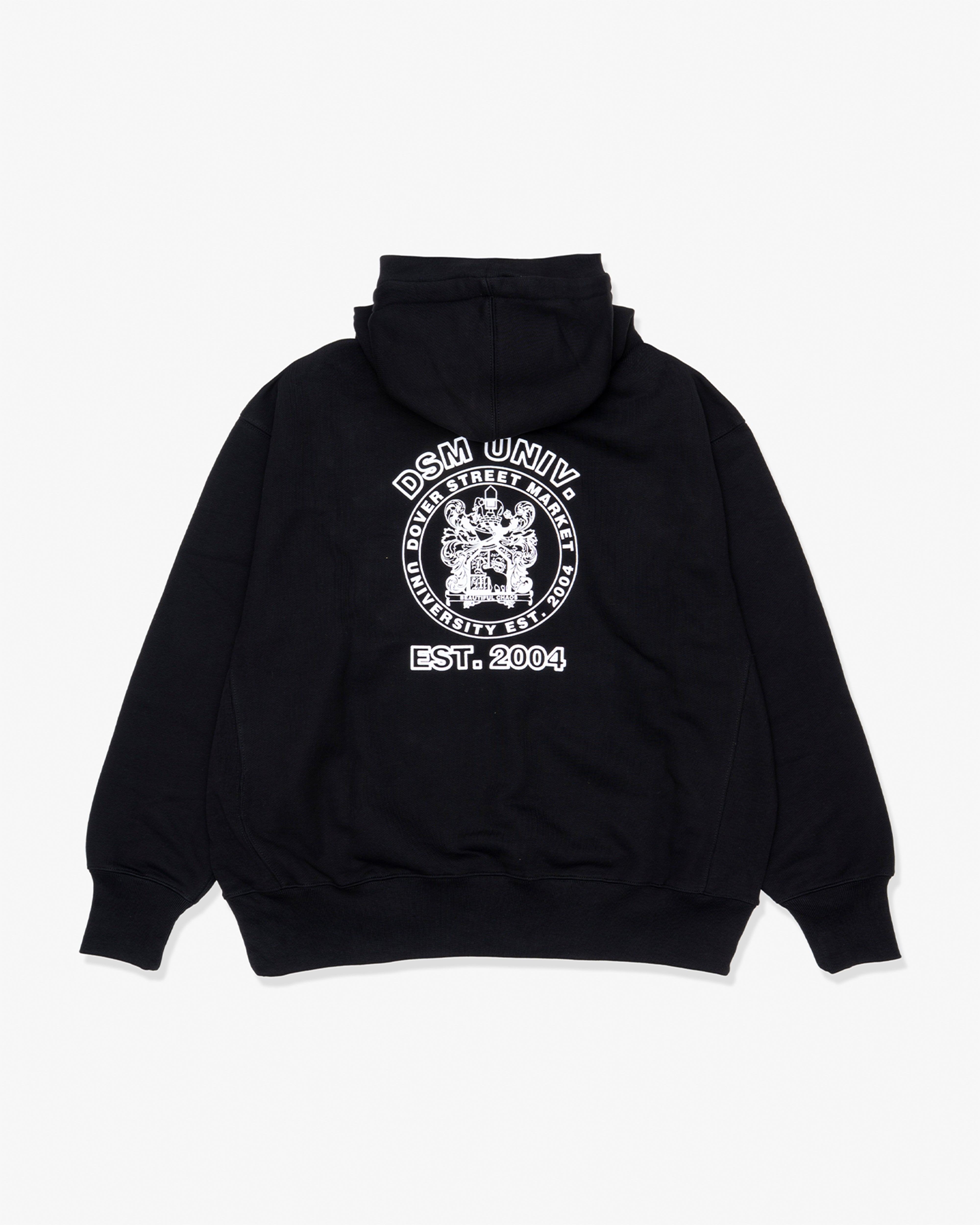 DSM KEI NINOMIYA: Oversized Hoodie Cotton Back Pile Knit (Black