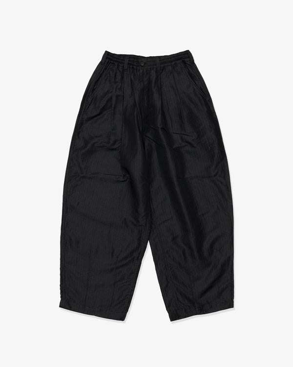COMME des GARCONS HOMME - Polyester Linen Twill Stripegarment Treated - (Black)