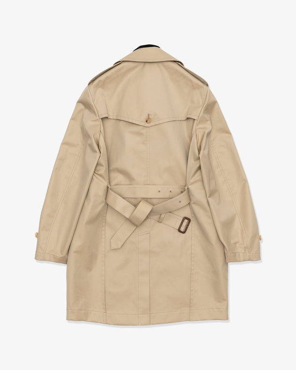 JUNYA WATANABE MAN - Cotton Gabardine Polyurethane Laminated X Wool Tropical - (Beige X Drk Brn)