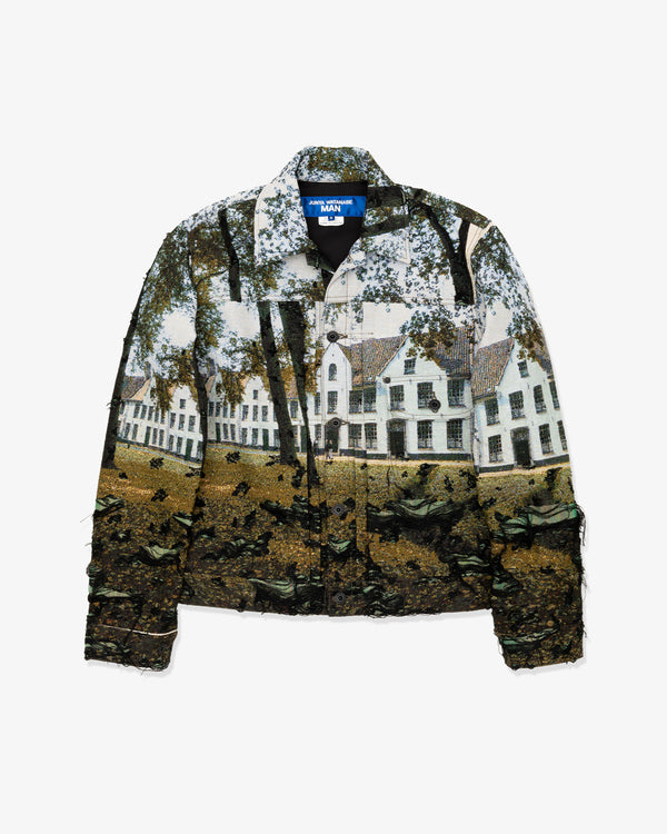 JUNYA WATANABE MAN - Polyester Cotton Gobelin Weave - (Grn/Bk/Lgtblu)