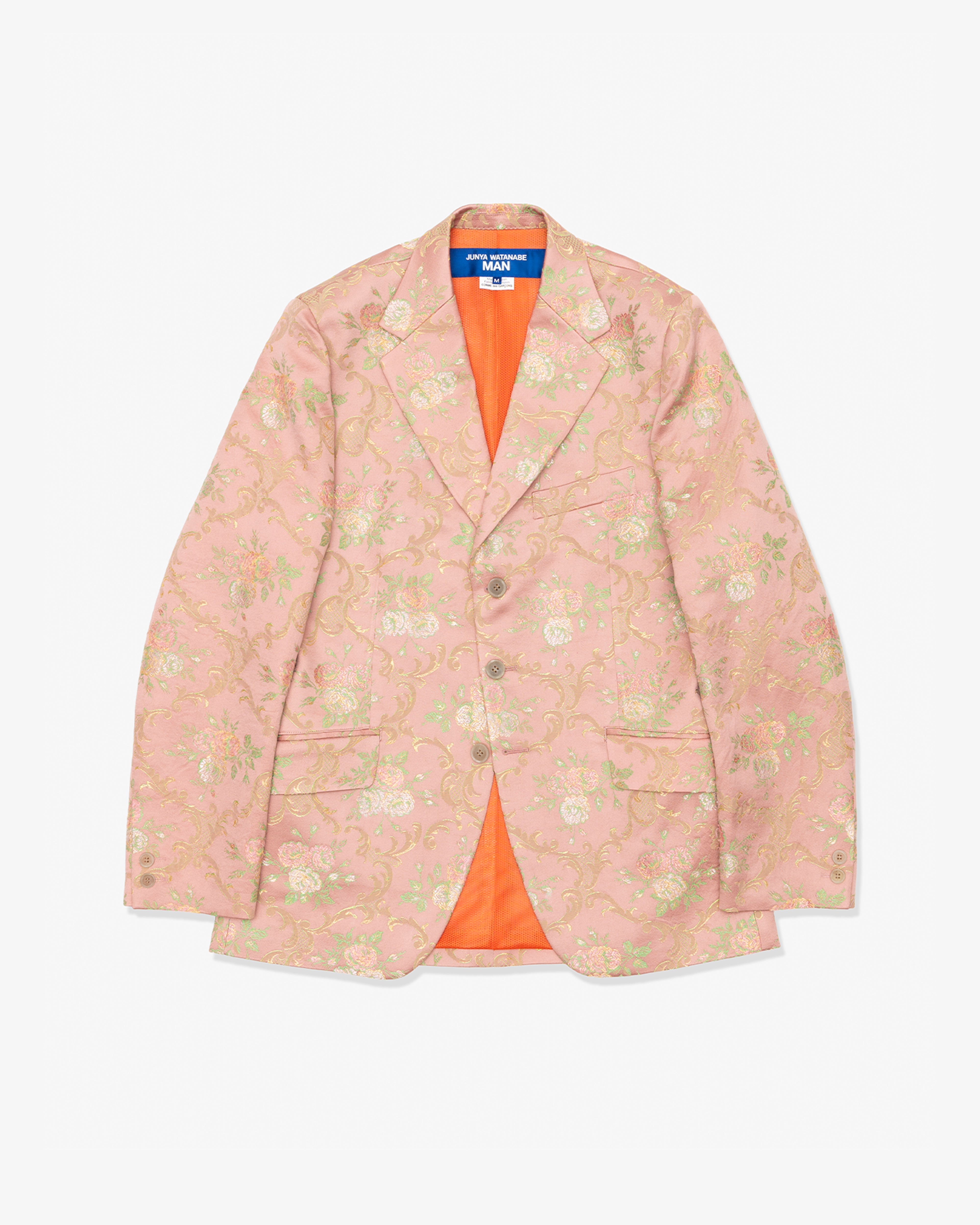 JUNYA WATANABE MAN: Viscose Cotton Jacquard (Pink/Green) | DSMG E-SHOP