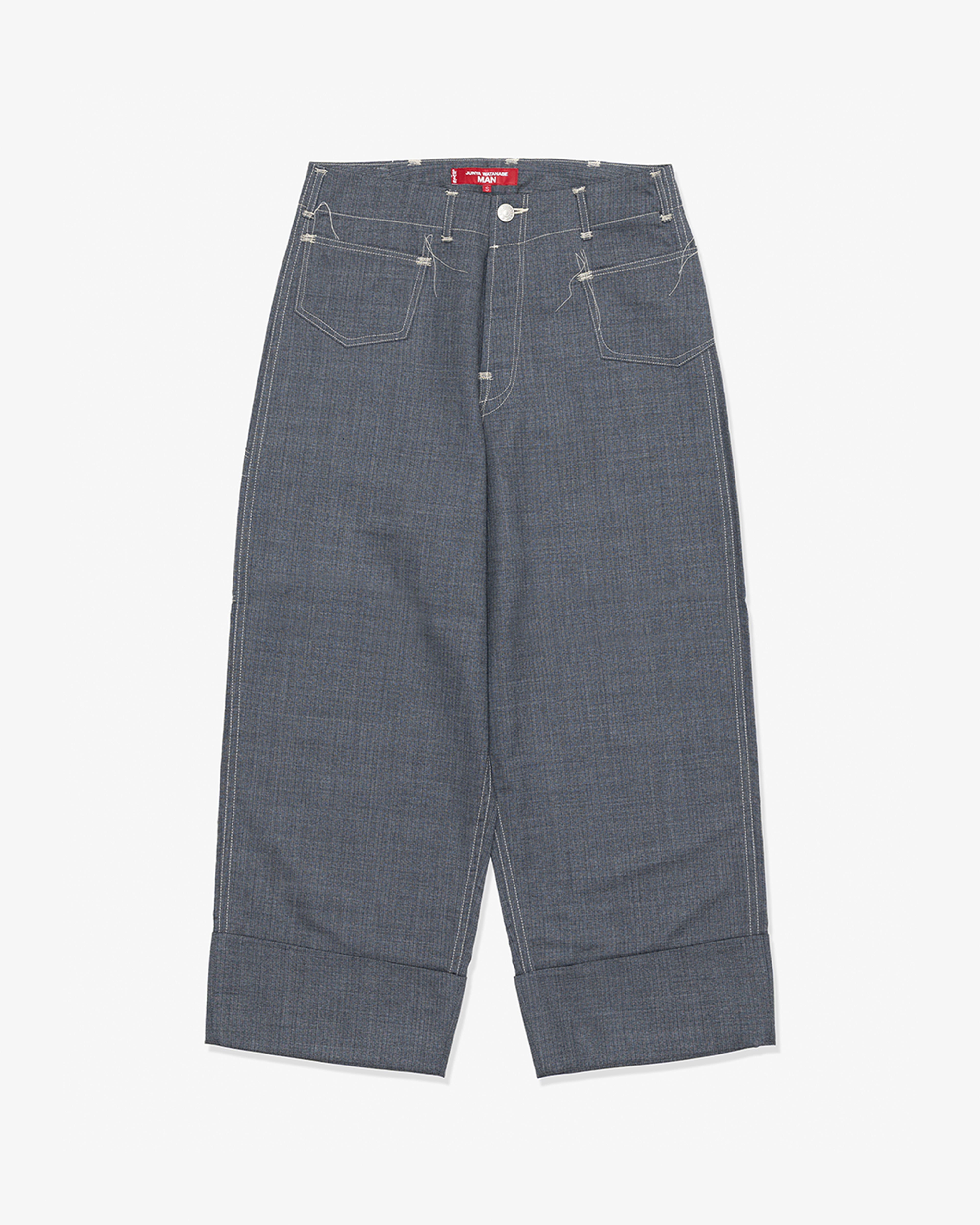 JUNYA WATANABE MAN: Wool Stripe Levi'S W Name (Blue Gray) | DSMG E