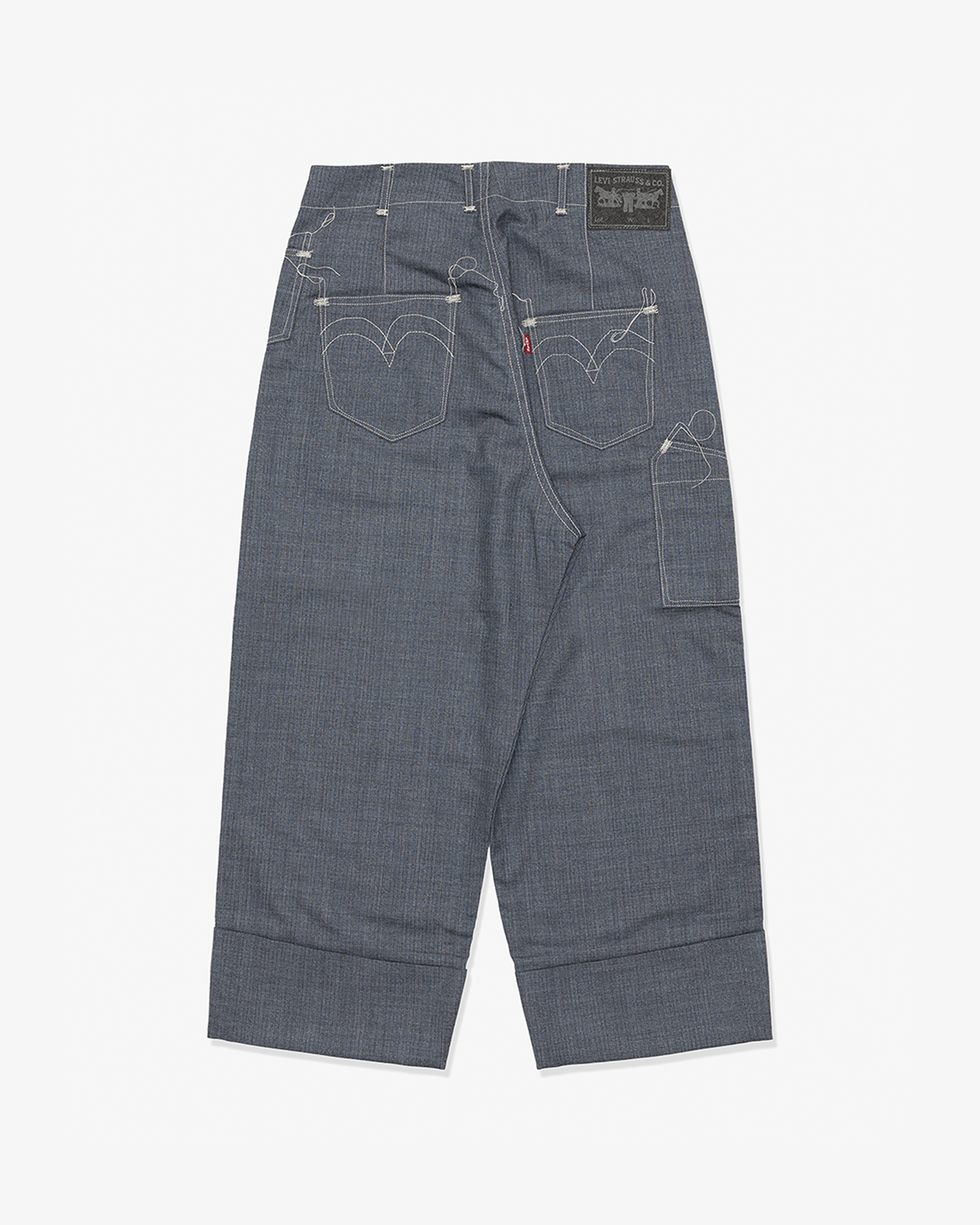 JUNYA WATANABE MAN: Wool Stripe Levi'S W Name (Blue Gray) | DSMG E