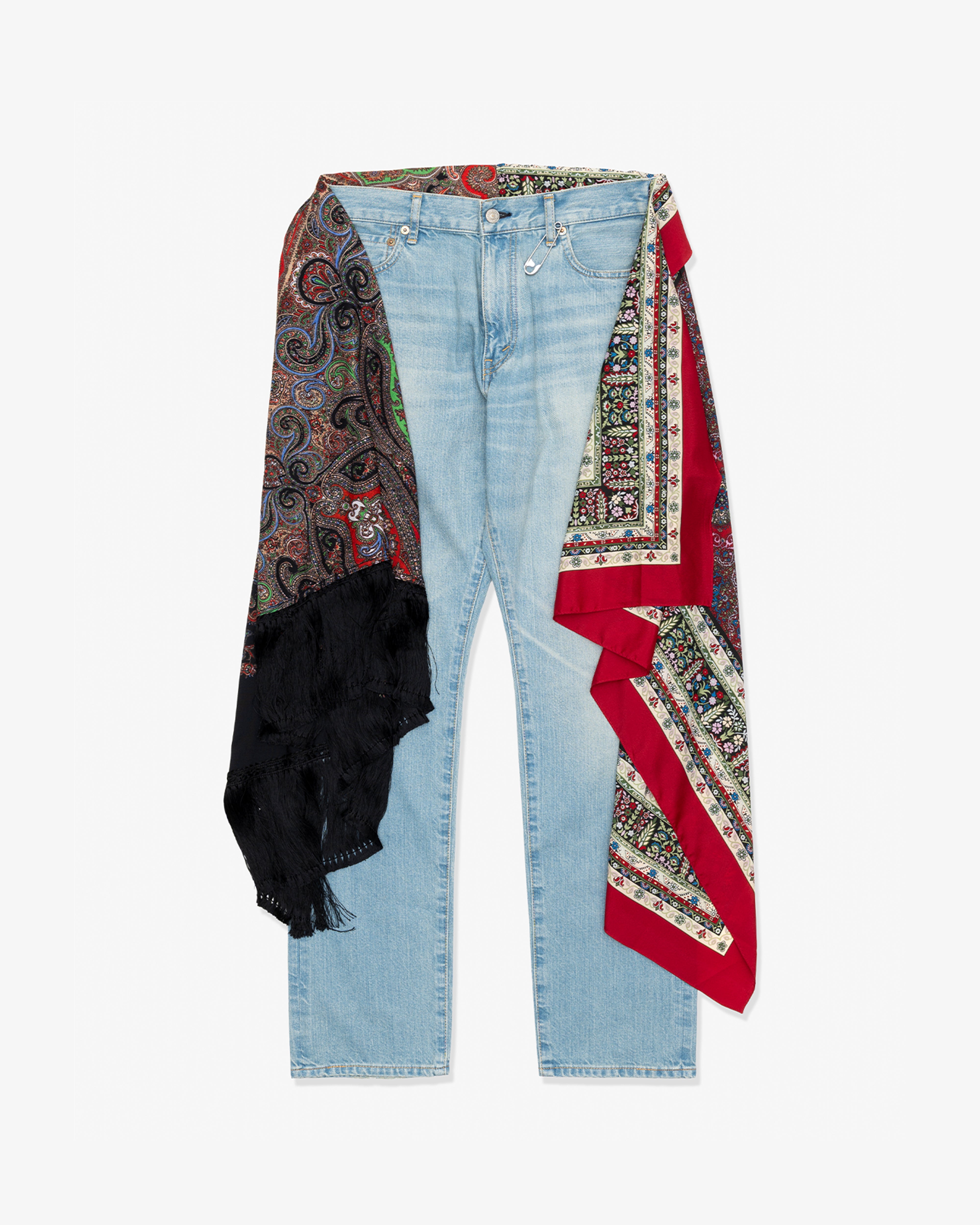 JUNYA WATANABE MAN: Cotton Selvedge Denim Garment Treated X Silk