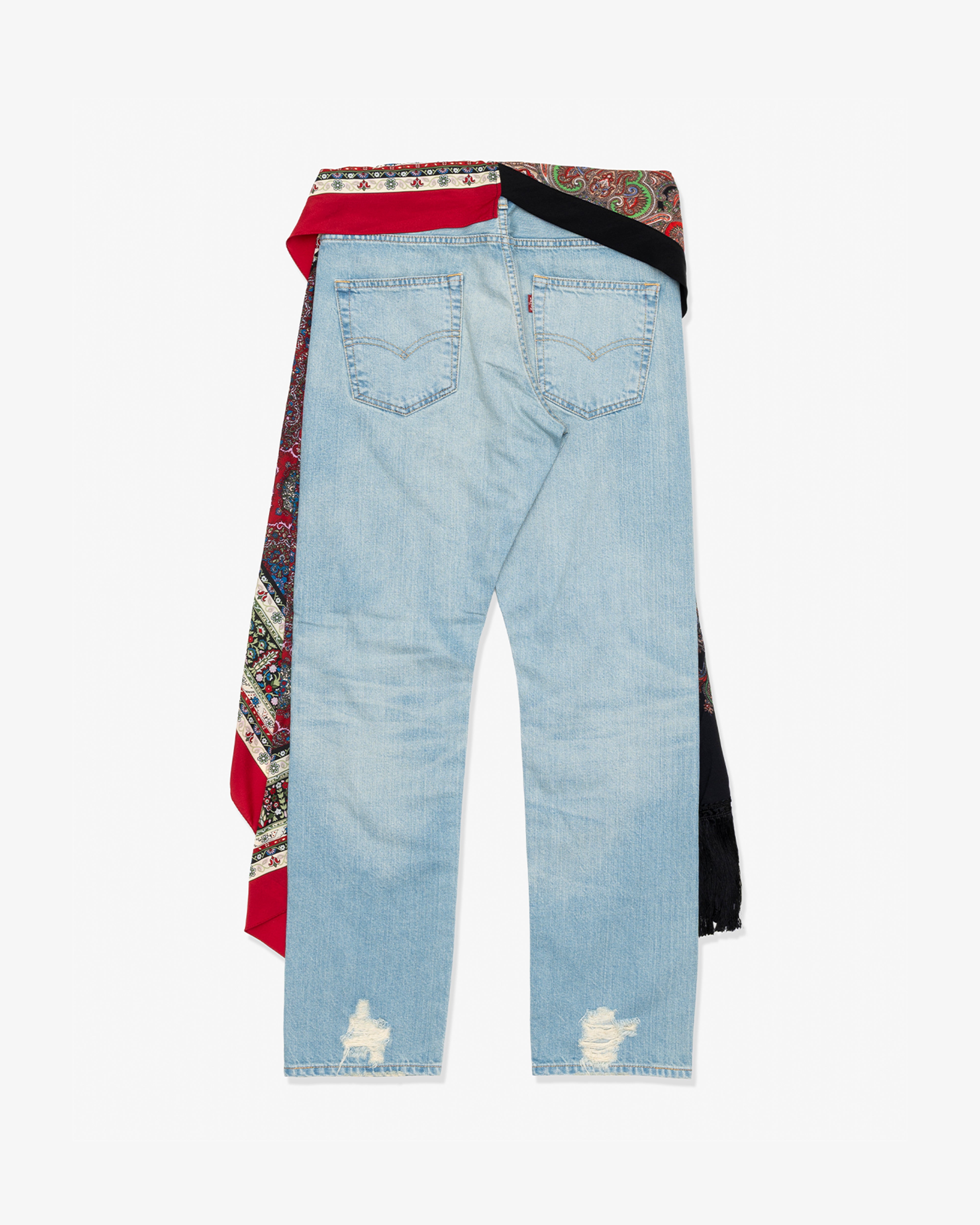 JUNYA WATANABE MAN: Cotton Selvedge Denim Garment Treated X Silk