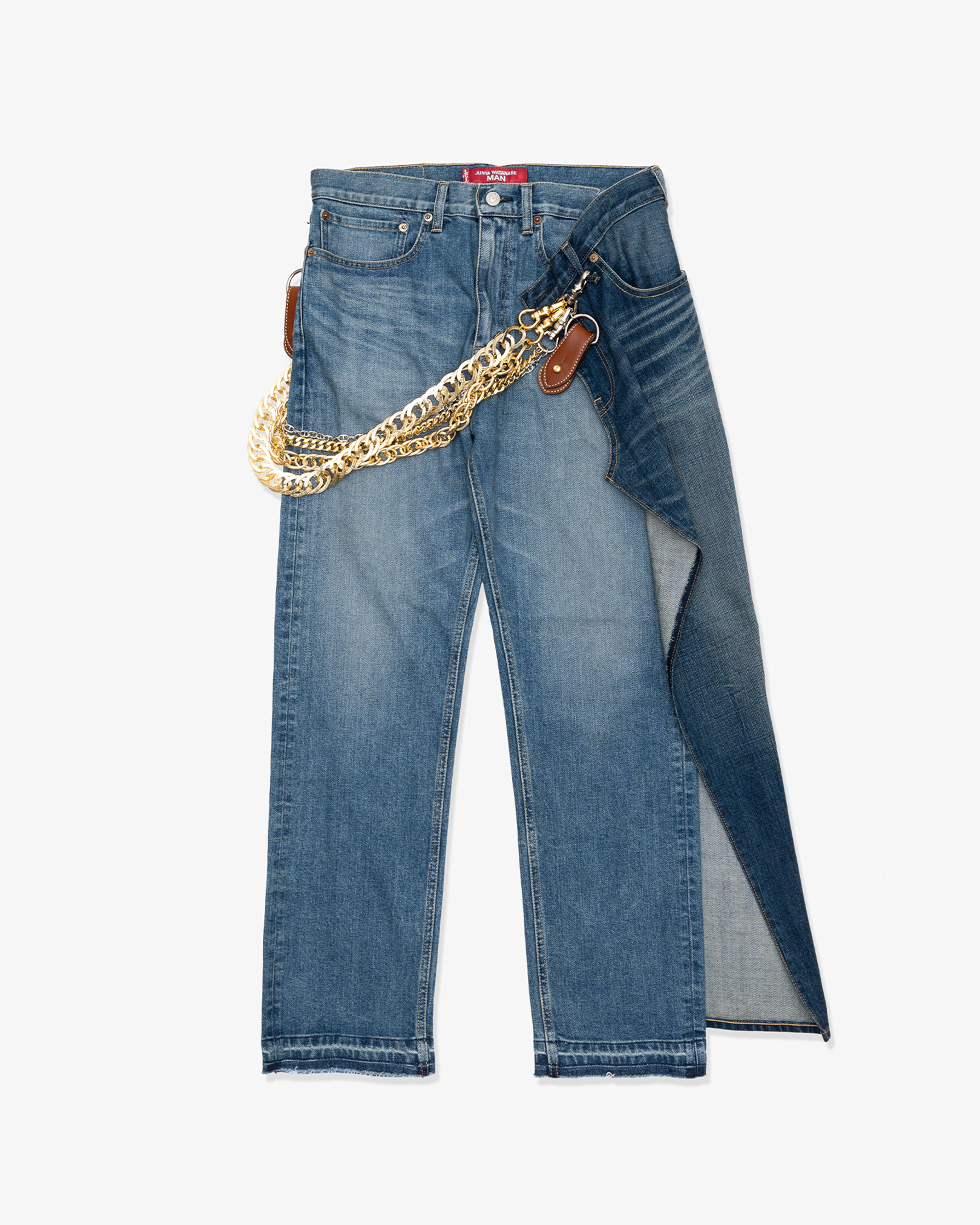 JUNYA WATANABE MAN: Cotton Stretch Denim X Cotton Denim Levi'S W