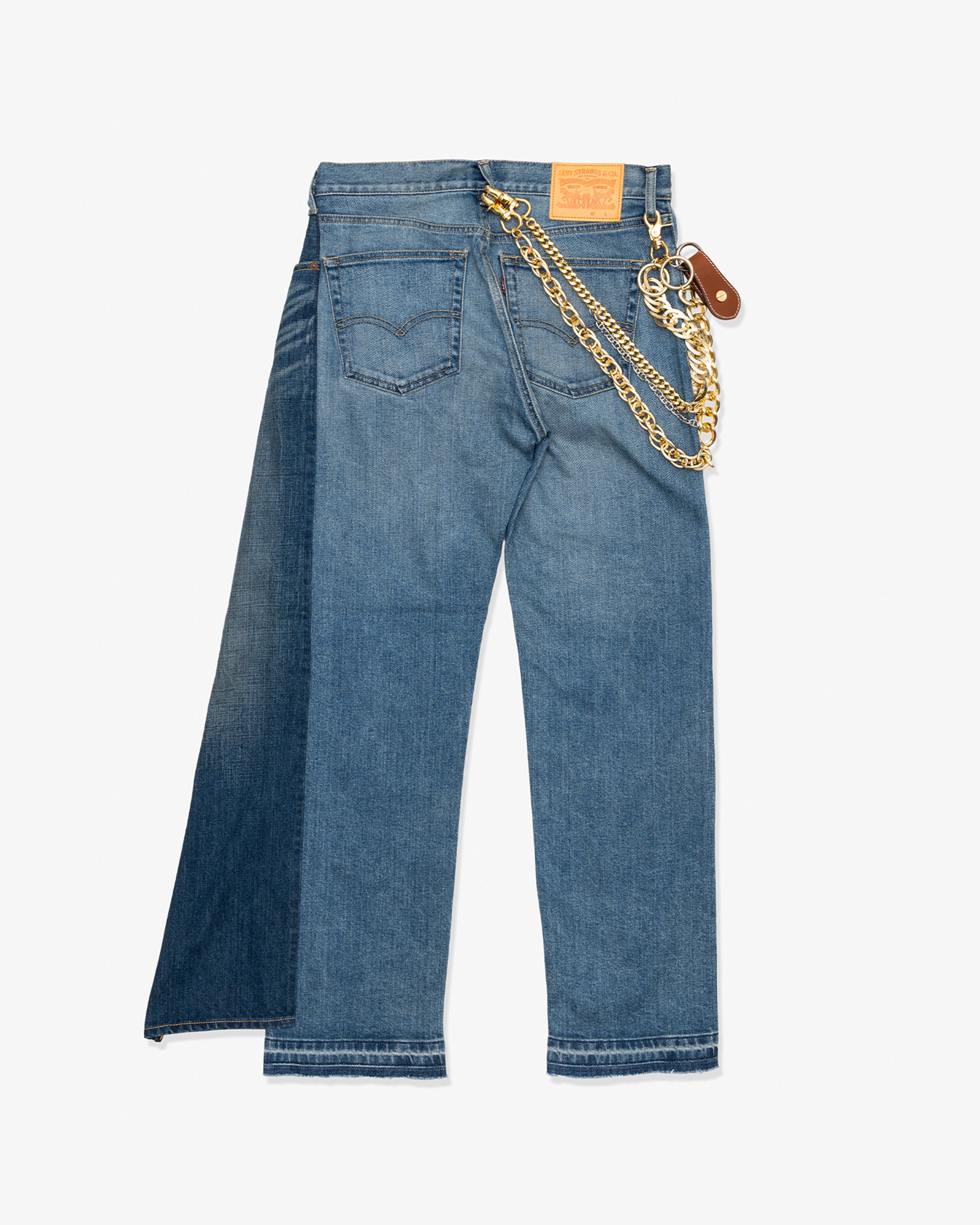 JUNYA WATANABE MAN: Cotton Stretch Denim X Cotton Denim Levi'S W