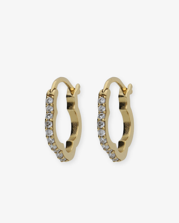 RAPHAELE CANOT - Mini Cloud Diamond Hoops - (Yg)