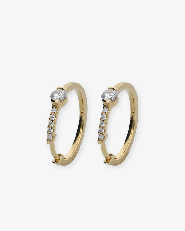 RAPHAELE CANOT - Brill Round Hoops - (Yg)