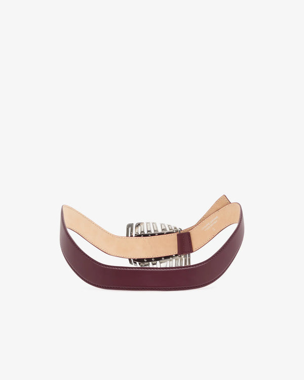 JEAN PAUL GAULTIER - Wavy Belt - (Burgundy)