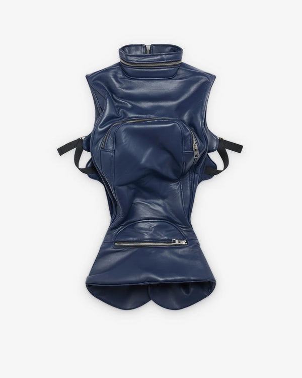 JEAN PAUL GAULTIER - Backpack Leather Jacket - (Navy)