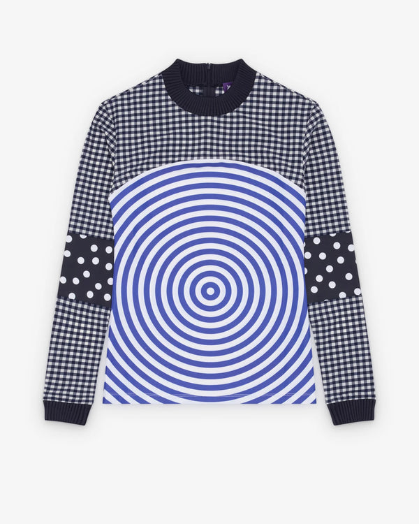 JEAN PAUL GAULTIER - Mix Jersey Knitted Gingham - (White)
