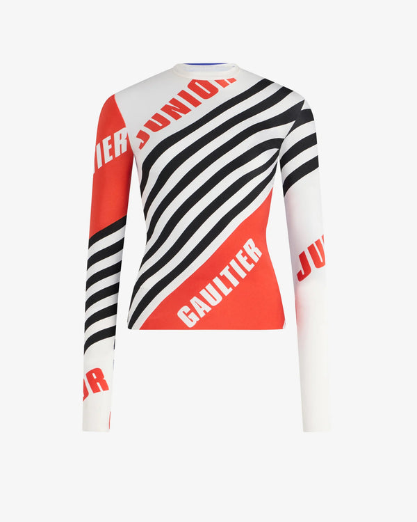 JEAN PAUL GAULTIER - Stretch Jersey Crew Neck Print - (Black)