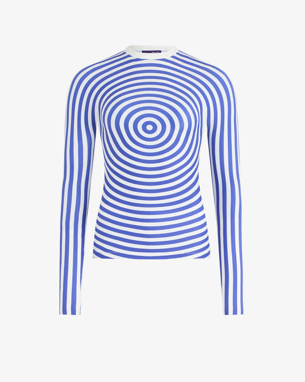 JEAN PAUL GAULTIER - Jersey Lycra Crewneck Top Print - (White)