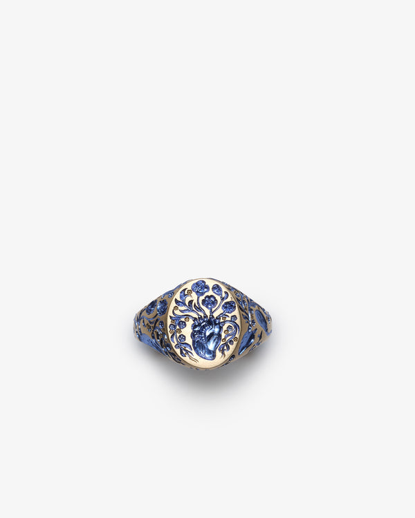 CASTRO - Mini Heart Ring - (Blue)
