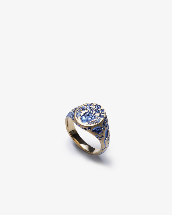 CASTRO - Mini Heart Ring - (Blue)