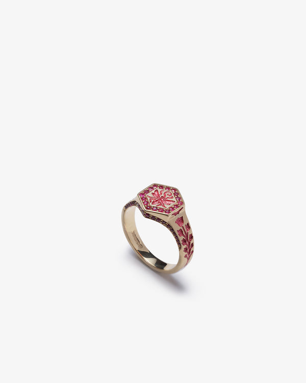 CASTRO - Bee Hexagon Ring - (Red)