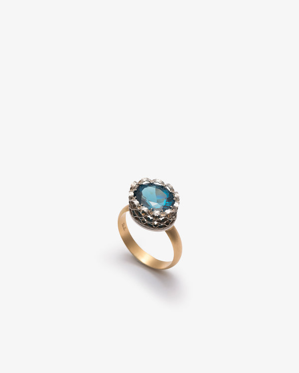 NIKOLLE RADI - London Blue Topaz Ring - (G)