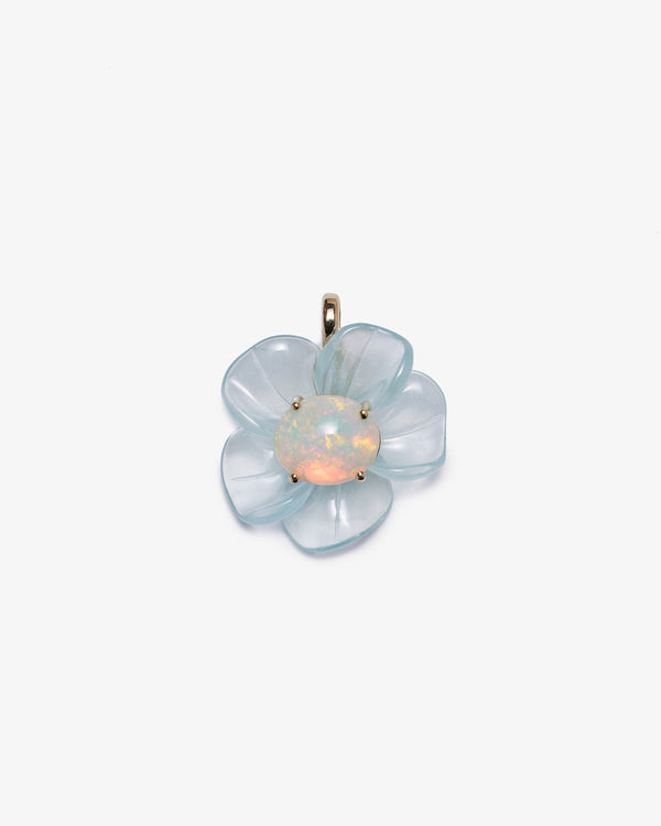 SOPHIE JOANNE - Island Flower Pendant - (Aqua/Ethiopian Opal)