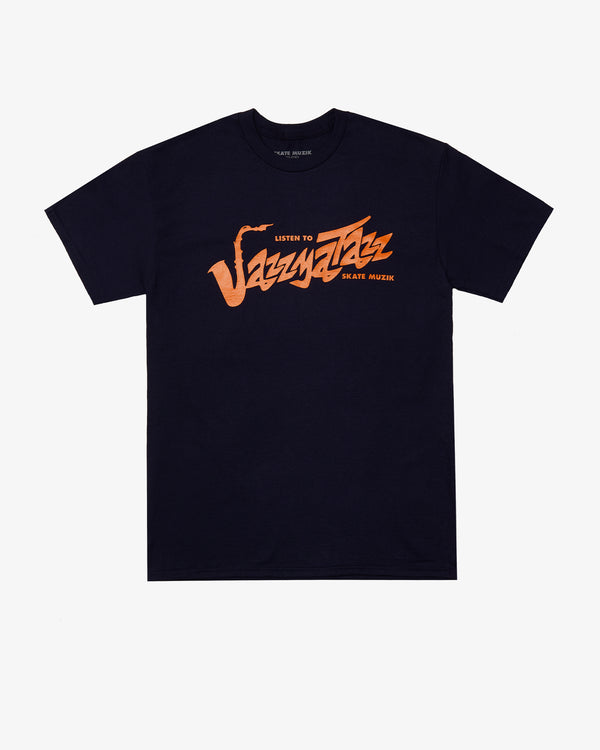 SKATE MUZIK - Jazzmatazz Logo Tee - (Navy)