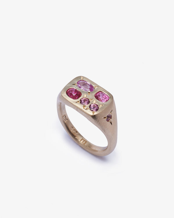 SEB BROWN - Pink Segment Ring - (9Yg)
