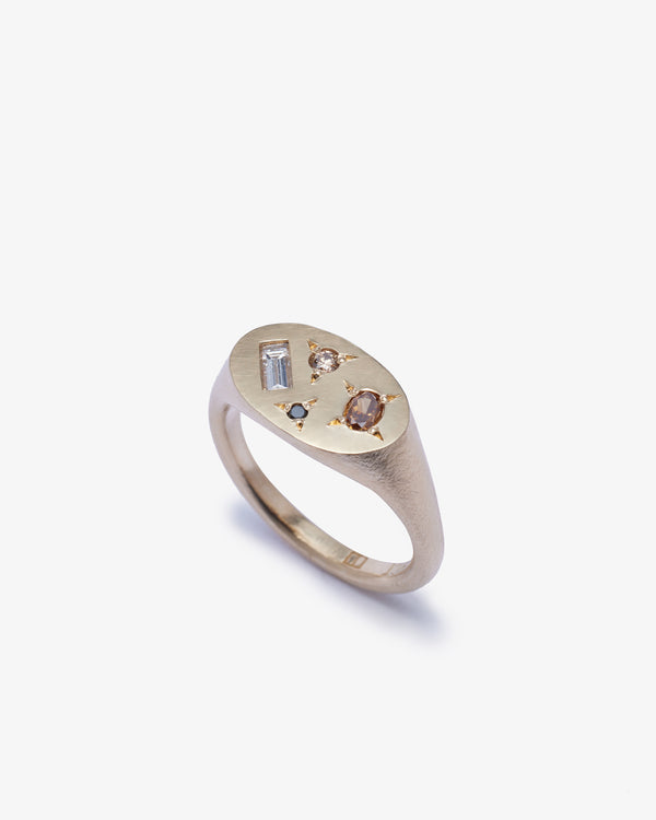 SEB BROWN - Oval Champagne Diamond Ring - (9Yg)