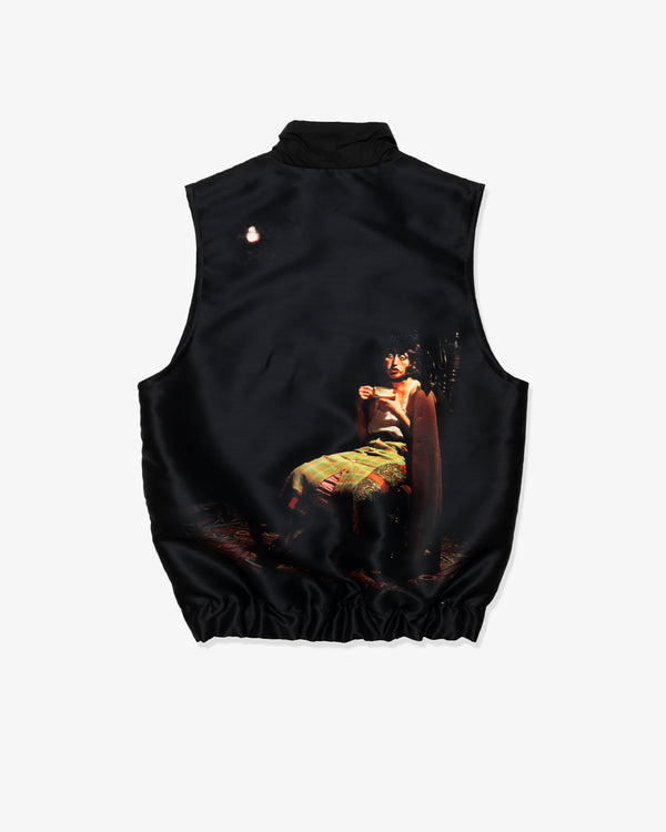 UNDERCOVER - Cindy Sherman Print Quilted Stand-Up Collar Vest - (Black)