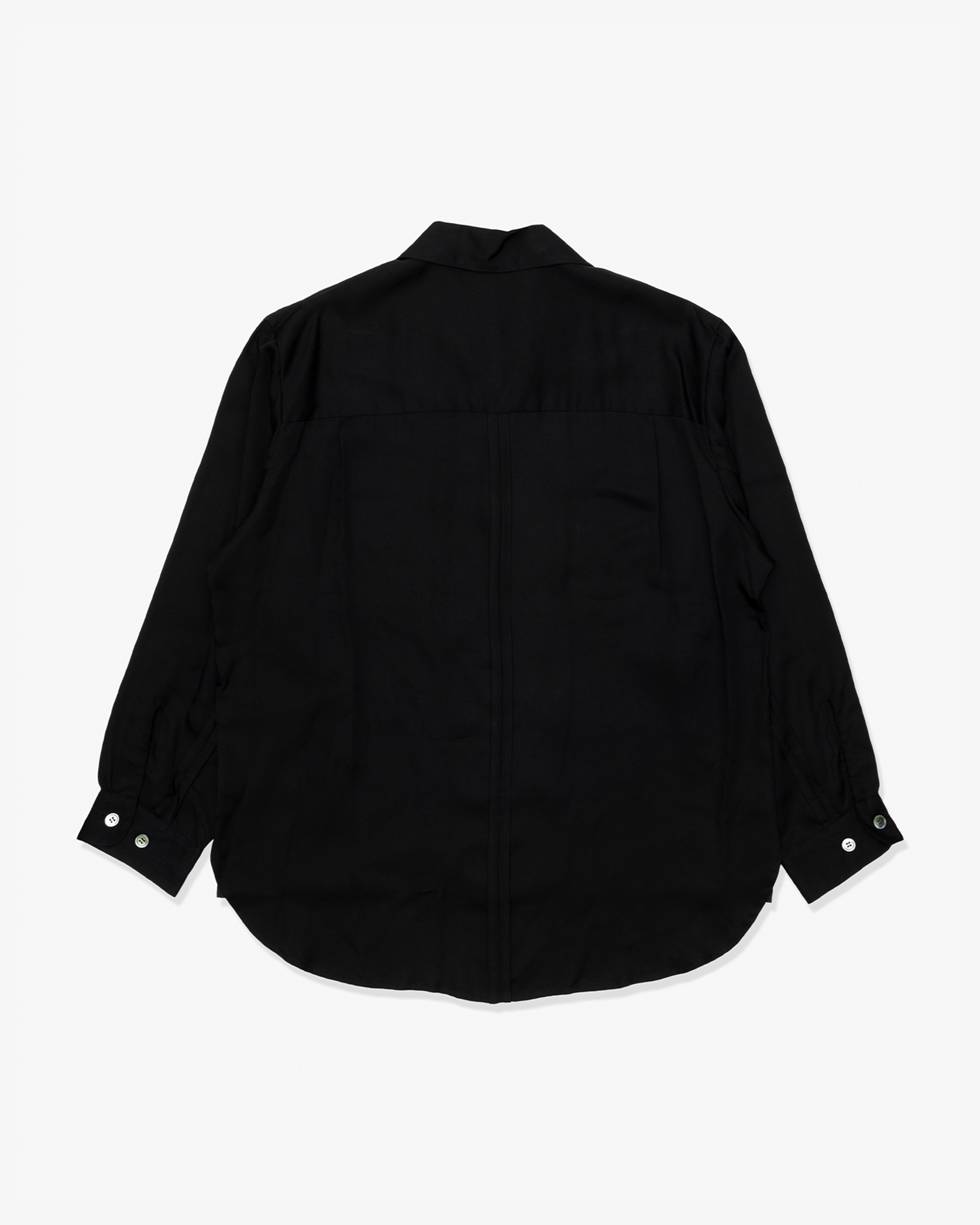 UNDERCOVER: Cindy Sherman Print Rayon Open-Collar Shirt (Charcoal