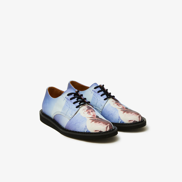 UNDERCOVER - ×George Cox Cindy Sherman Print Leather Shoes - (Blue Base)