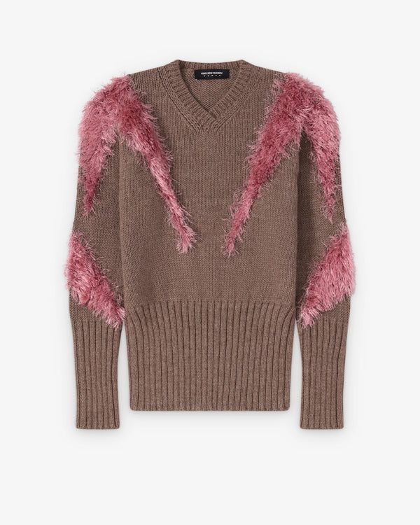 KIKO KOSTADINOV W - Macaw Jumper - (Dove Brown & Redpoll Pink)