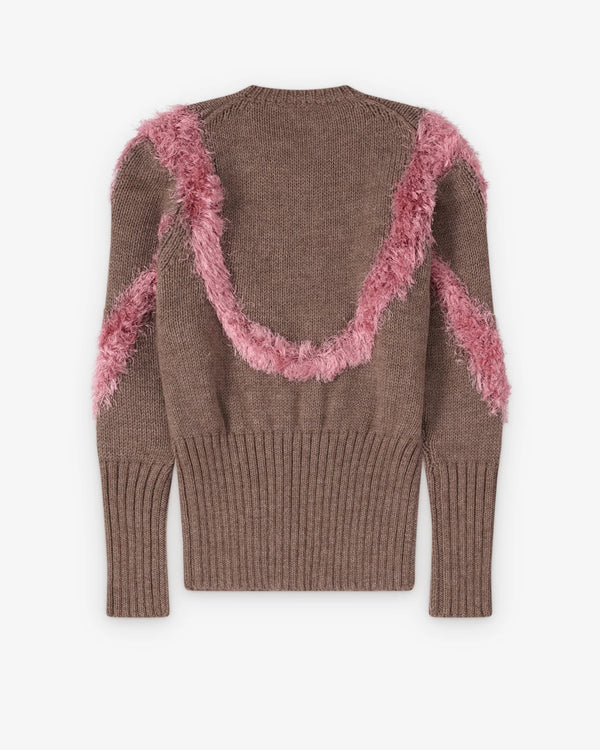 KIKO KOSTADINOV W - Macaw Jumper - (Dove Brown & Redpoll Pink)