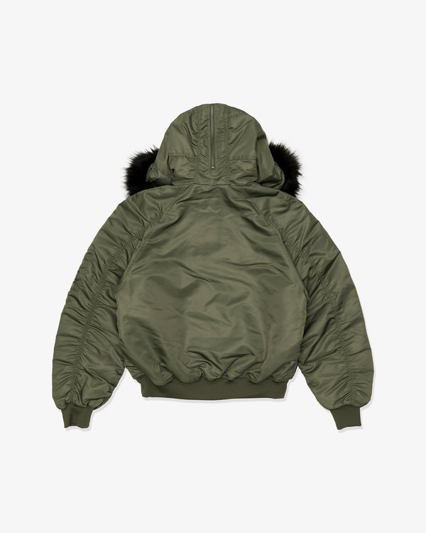 RASSVET - Men Hooded N-2B Bomber Jacket - (Green)