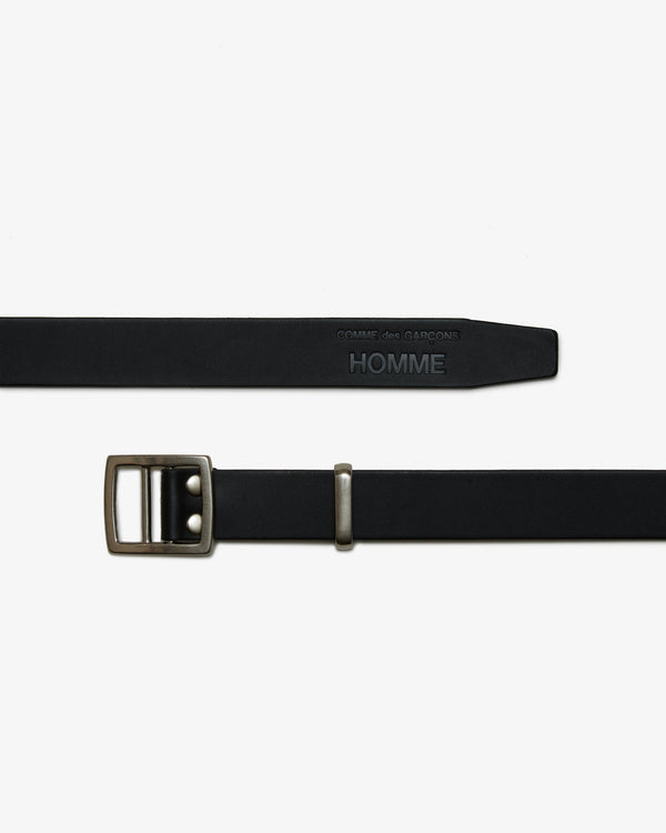 COMME DES GARCONS HOMME - Steer Oil Smooth Holeless Belts <30mm> - (Black)