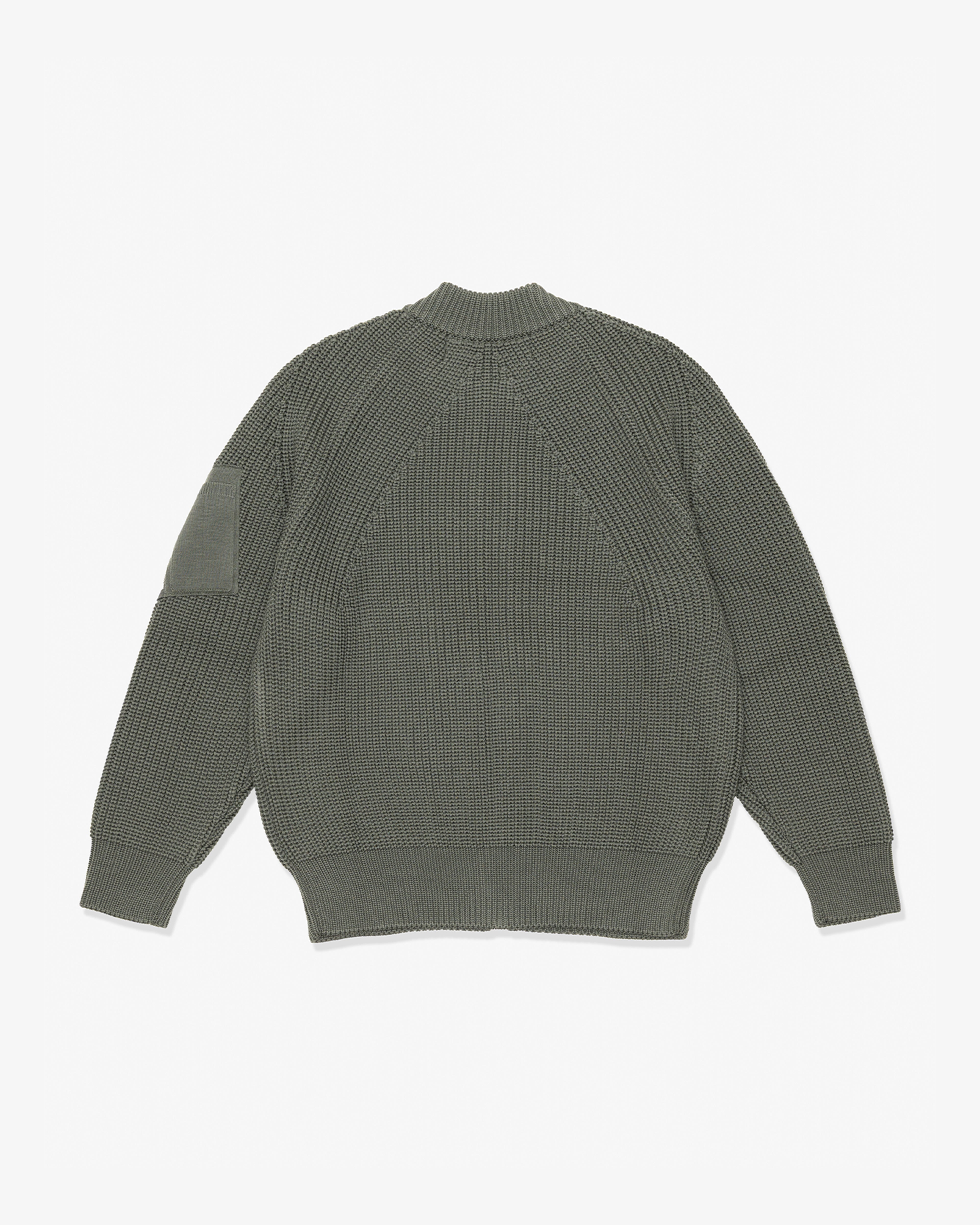 COMME DES GARCONS HOMME: Wool Worsted Half-Cardigan x Batoner
