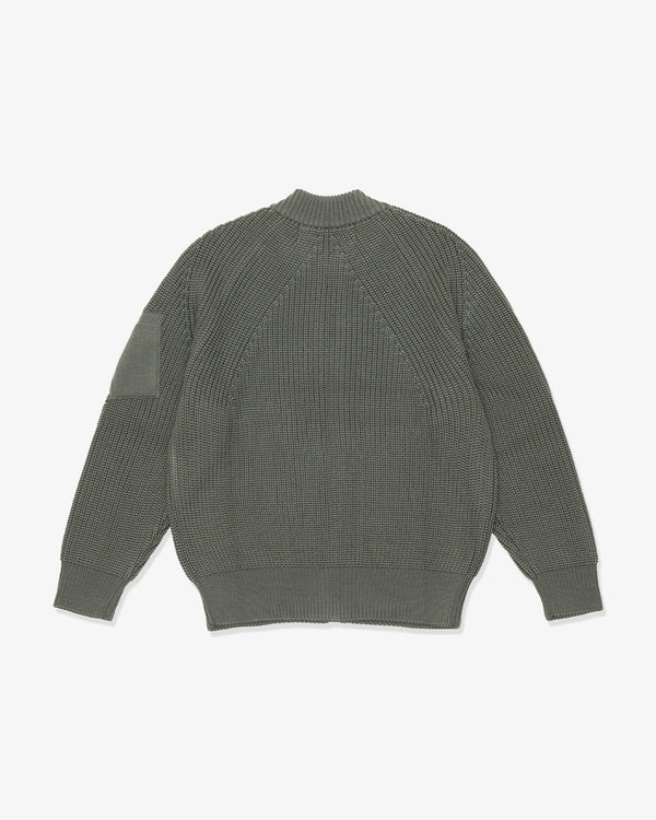 COMME DES GARCONS HOMME - Wool Worsted Half-Cardigan x Batoner - (Khaki)