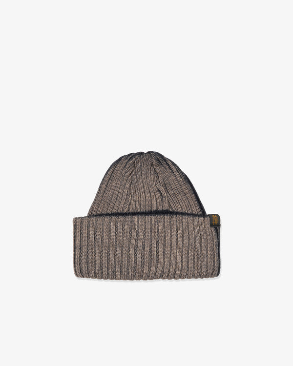 COMME DES GARCONS HOMME - Wool Worsted Rib Bleach Treated Batoner Knitwear - (Navy)
