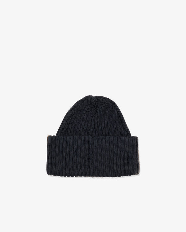 COMME DES GARCONS HOMME - Wool Worsted Rib Bleach Treated Batoner Knitwear - (Navy)