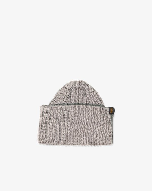 COMME DES GARCONS HOMME - Wool Worsted Rib Bleach Treated Batoner Knitwear - (Khaki)