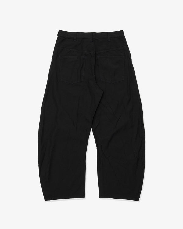 COMME DES GARCONS HOMME - Polyester Serge Plaingarment Treated Trousers - (Black)