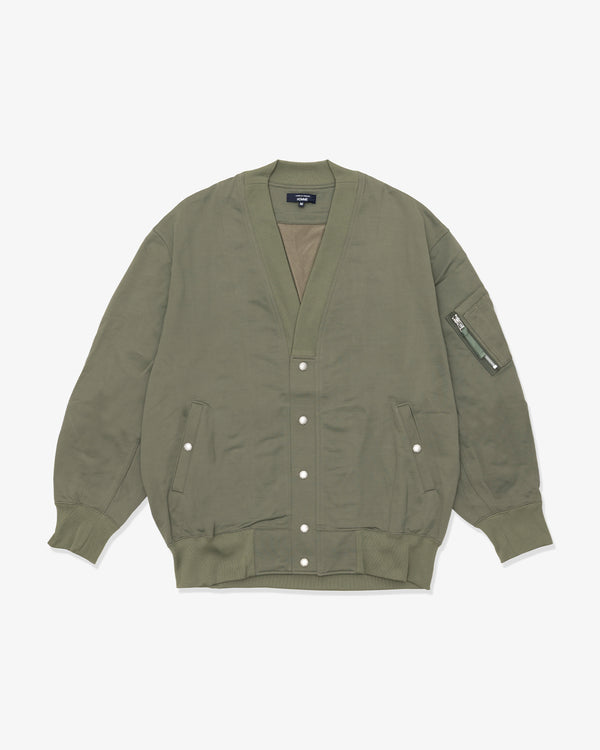COMME DES GARCONS HOMME - Cotton Nylon Terry Cloth Cardigan - (Khaki)