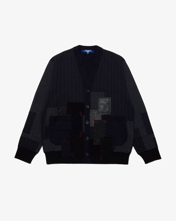 JUNYA WATANABE MAN - Thin Wool Mix Jacquard Patchwork Knitwear - (Navy)