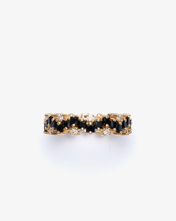 SUZANNE KALAN - Black Sapphire & Diamond Band - (Yellow Gold)